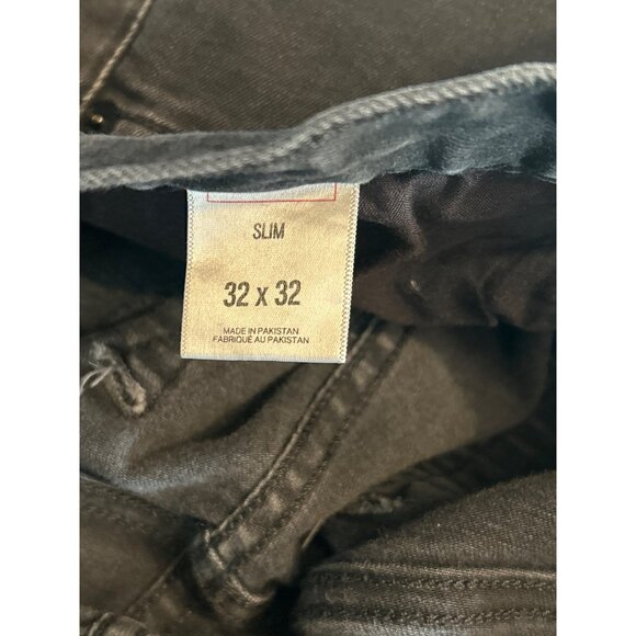 Express Mens Slim Fit Jeans Size 32x32 Black Minimalist Indie Sleaze Casual - Picture 5 of 6